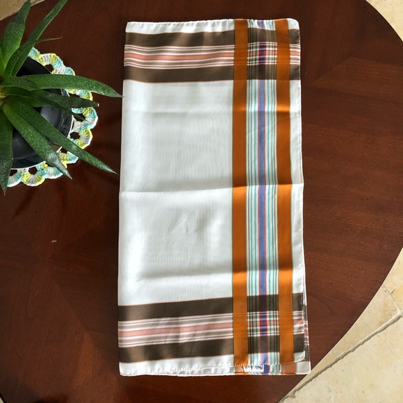 VTG Burdine’s Pocket Square Plaid Handkerchief, Neck Scarf 20” x 20” New - Picture 5 of 6